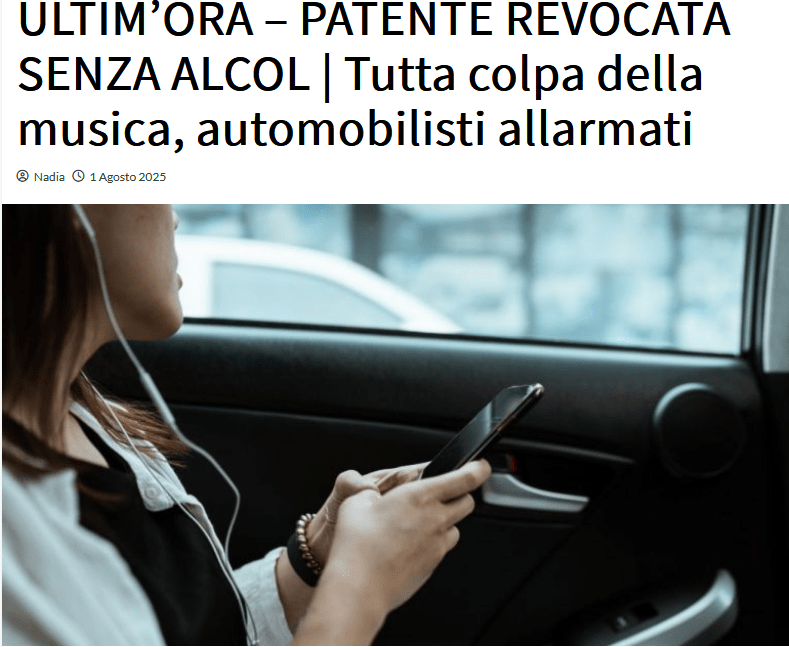 Possono revocarti la patente per la musica in auto? No