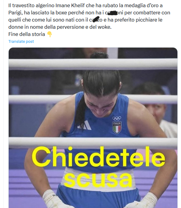 No è vero che Imane Khelif si è ritirata dalla boxe ammettendo di essere un uomo