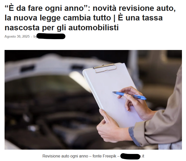 Esiste una legge che obbliga a fare la revisione auto ogni anno? No