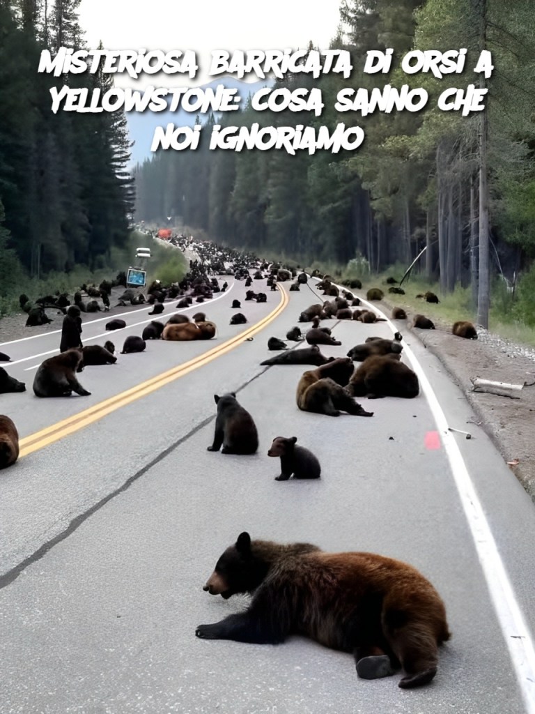 L'immagine degli orsi che bloccano le strade di Yellowstone