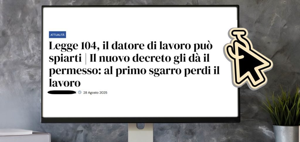 No, non esiste alcun “nuovo decreto” che autorizza il datore a spiarti se usi la 104
