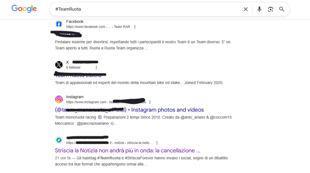 L'hashtag che non esiste