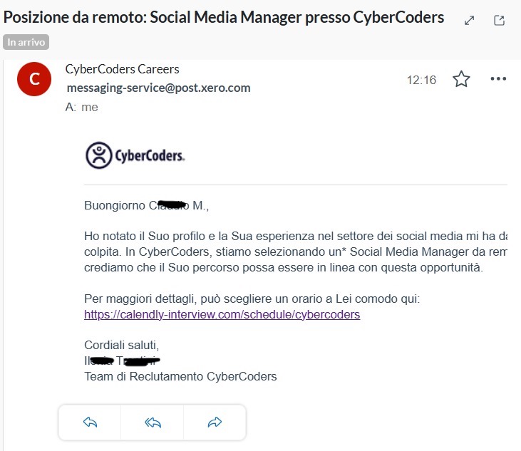 La truffa della finta assunzione dal finto Calendly