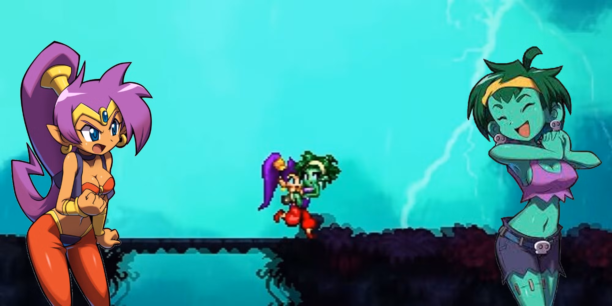 Shantae e la sua amica Rottytops: notare a questo punto i capelli "color Nadia"