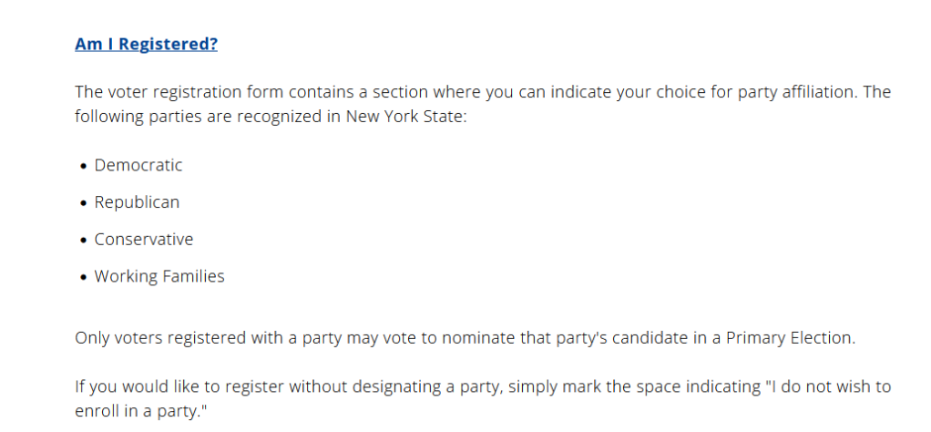 Partiti principali a NYC