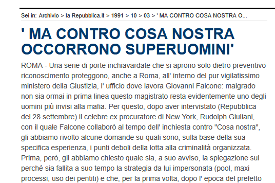 La vera intervista a Repubblica