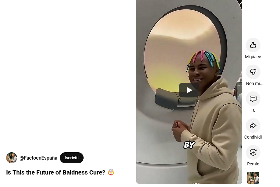 La macchina che fa ricrescere i capelli