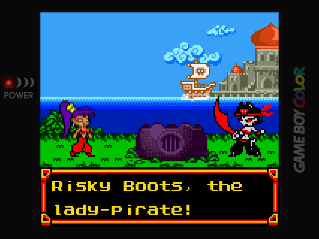 Il primo incontro tra Shantae e la sua rivale Risky Boots