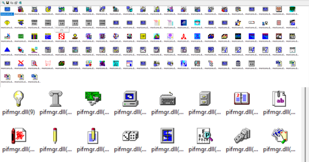 Dentro Windows 11 vive una raccolta di icone di Windows 3.1x e Windows 95