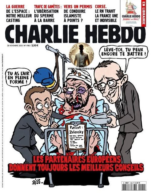 Continua la saga delle false copertine di Charlie Hebdo su Zelensky