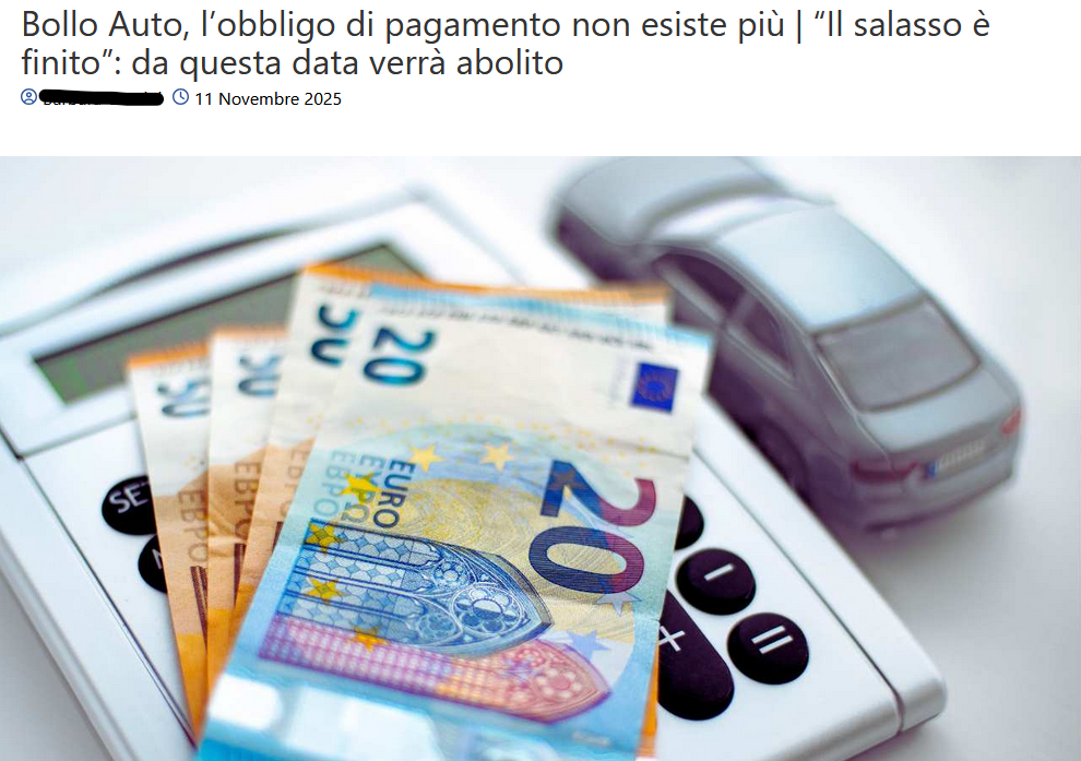 No, non esiste alcuna data dopo la quale sarà abolito il bollo auto