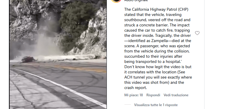 Il video dell'incidente mortale di Vince Zampella è creato con AI