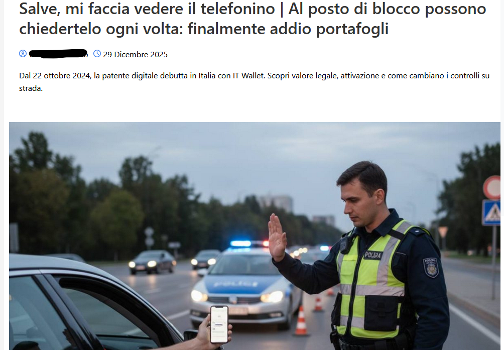 Lo smartphone al posto di blocco? Tra realtà e clickbait