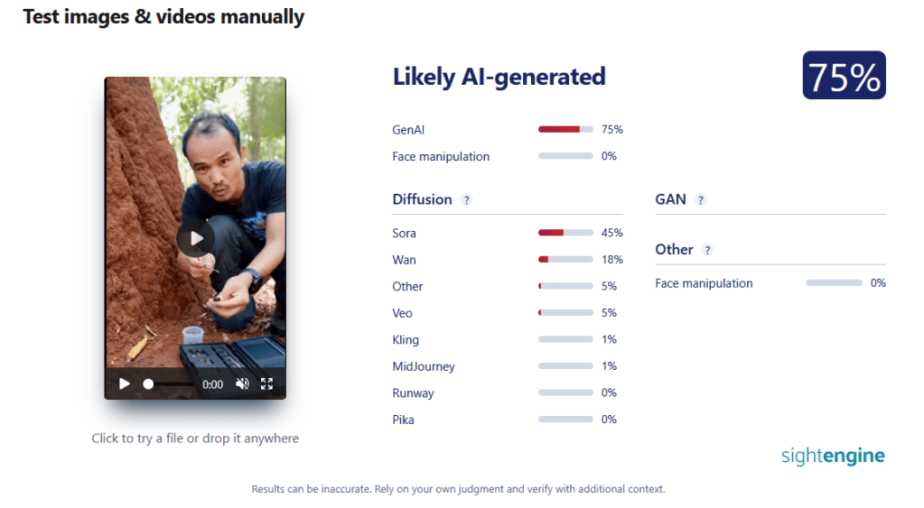 L'analisi di SightEngine