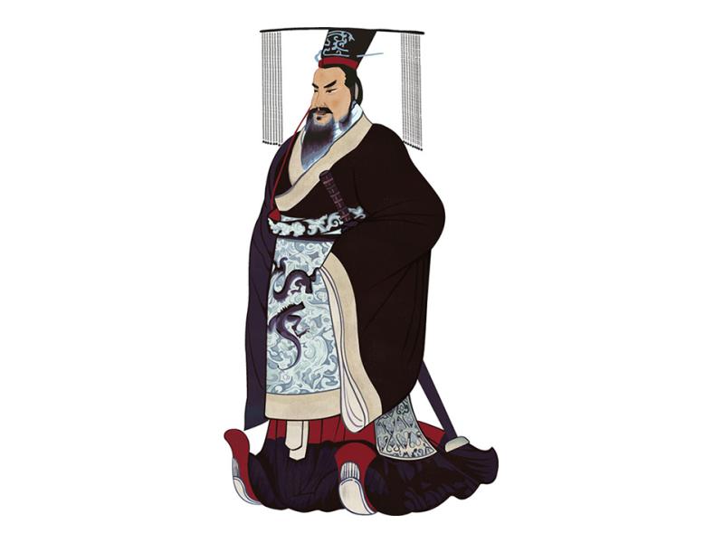 Illustrazione tradizionale di Qin Shi Huang
