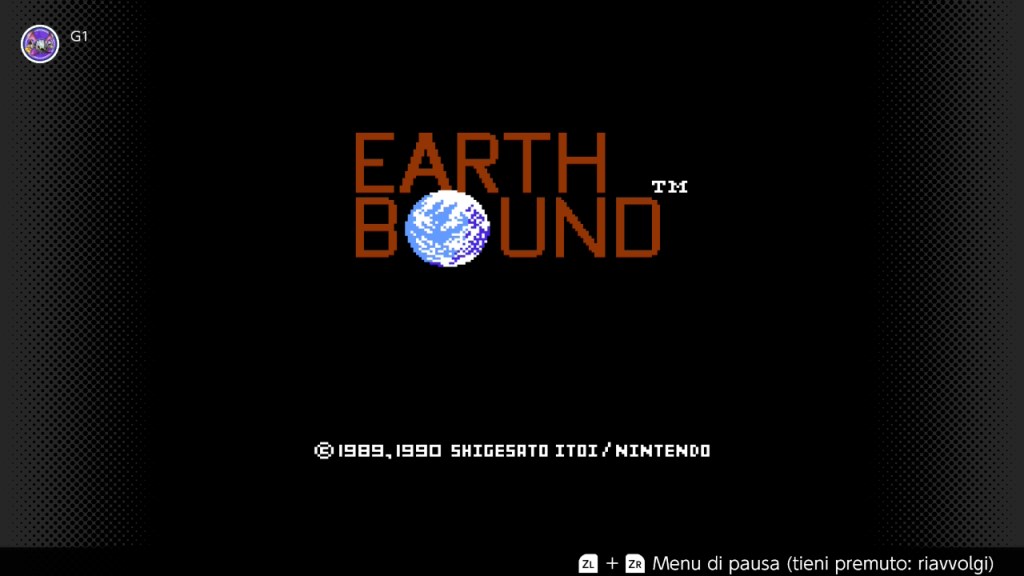 Menù iniziale di Mother 1 - Earthbound Beginnings