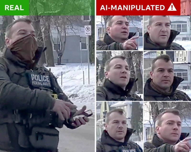 Gallerie di falsi generati da Grok, fonte BBC Verify