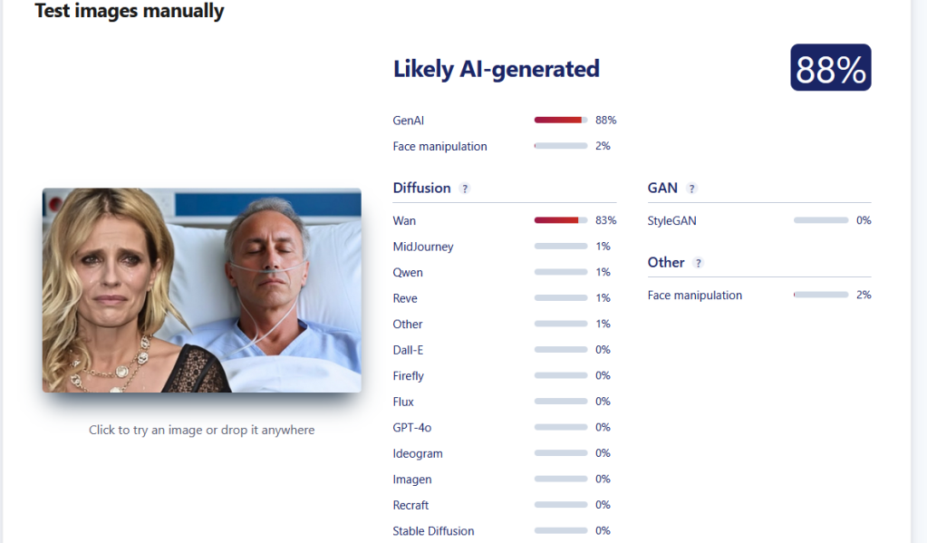 Una delle foto false