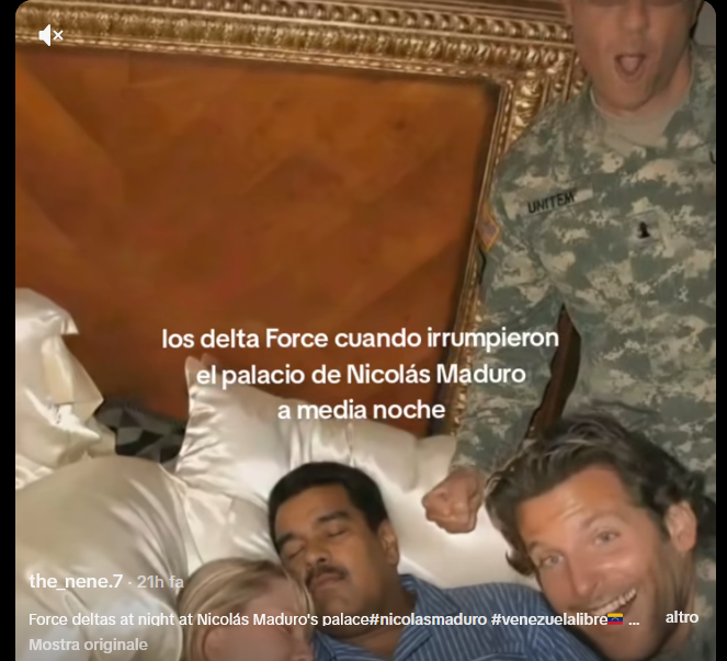 Le foto dell'arresto di Maduro ispirate da "Una notte da Leoni" sono prodotto dell'AI