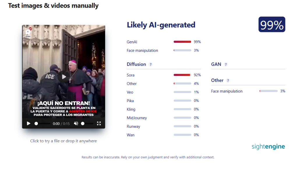 L'analisi di SightEngine