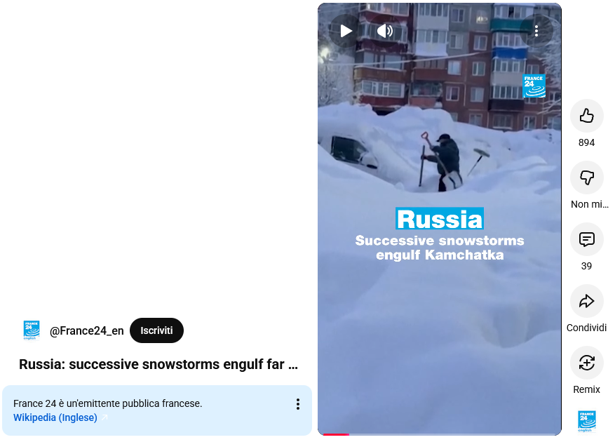 Nevicata record in Kamchatka: video reali