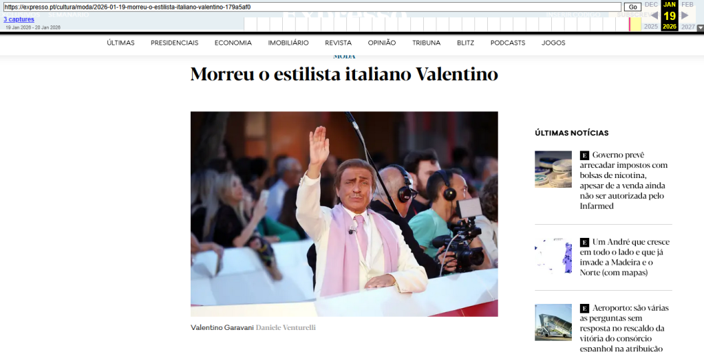 Sì, un quotidiano portoghese ha confuso Valentino con Dario Ballantini