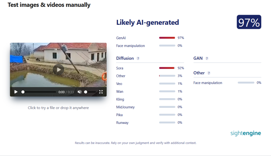 L'analisi di SightEngine