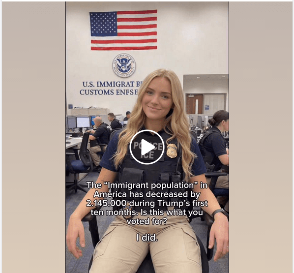 Video con "Enforcement" scritto male