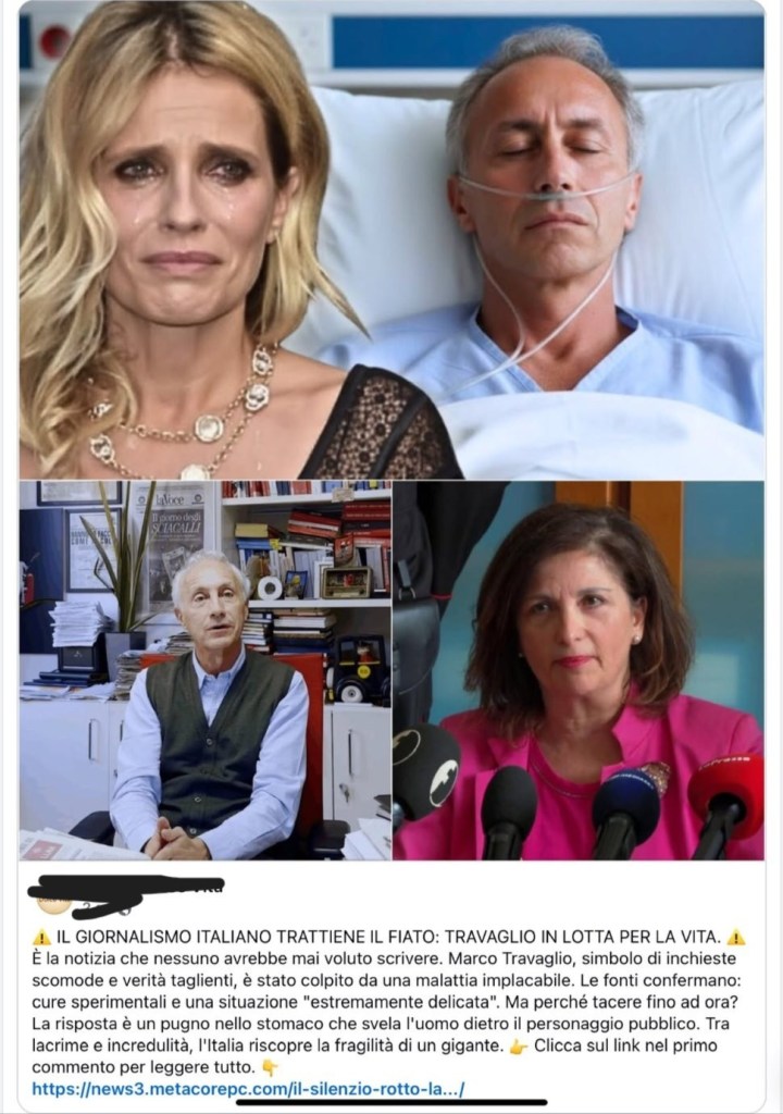 Il fotoromanzo social del cancro di Marco Travaglio