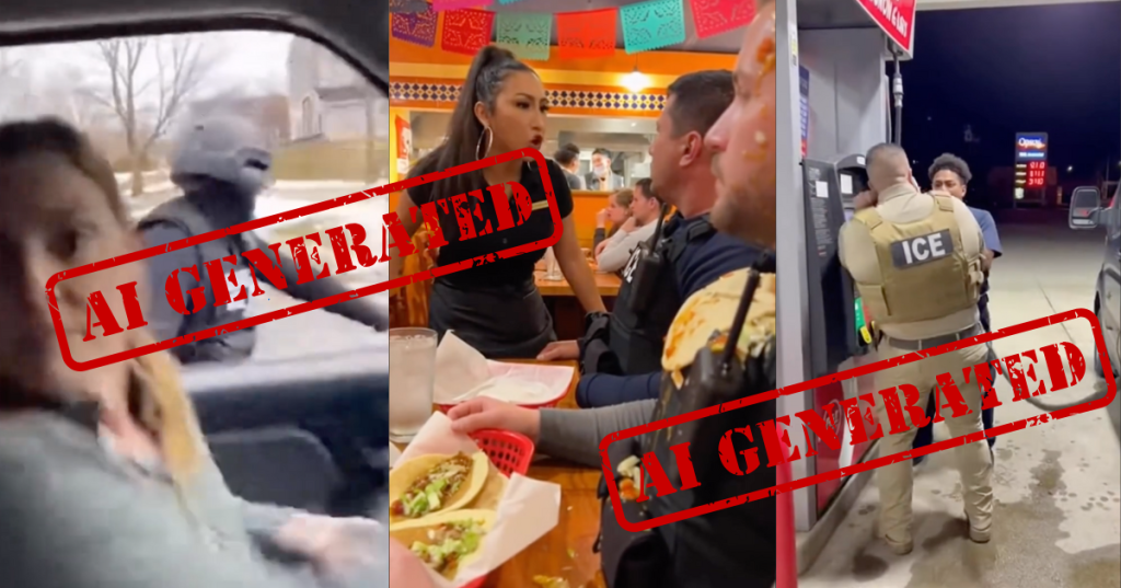 Questi video sulle "violenze contro agenti ICE" sono tutti creati con AI (non segnalata)