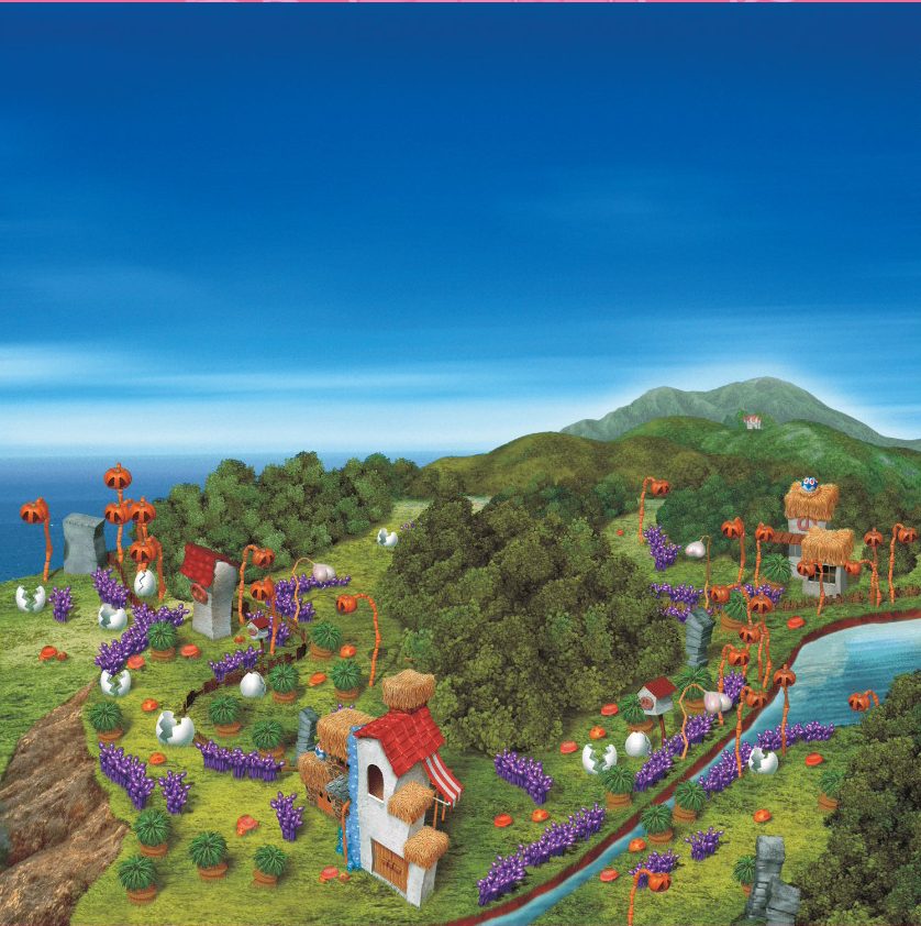 Illustrazione (parziale) della prima parte della mappa di gioco di Tombi!