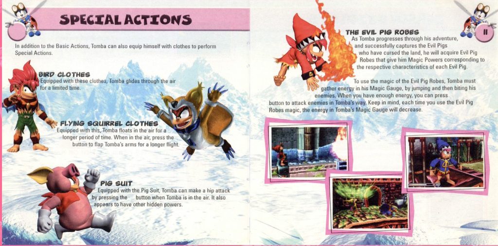 Il gimmick dei costumi, preso da Mario