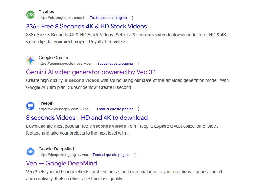I vari sistemi di generazione offrono "Otto secondi di prova"