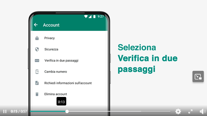 Attivazione dell'autenticazione a doppio fattore