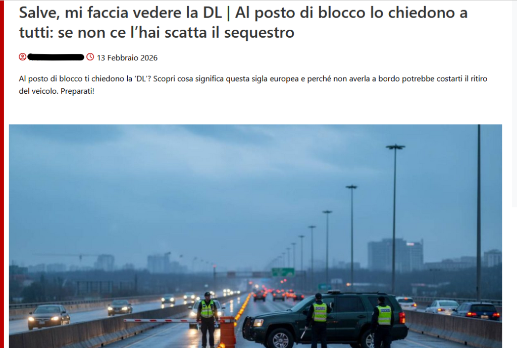 Il mistero della "DL al posto di blocco"