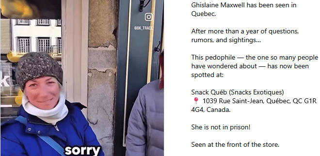 La teoria del complotto di Ghislaine Maxwell libera in Canada