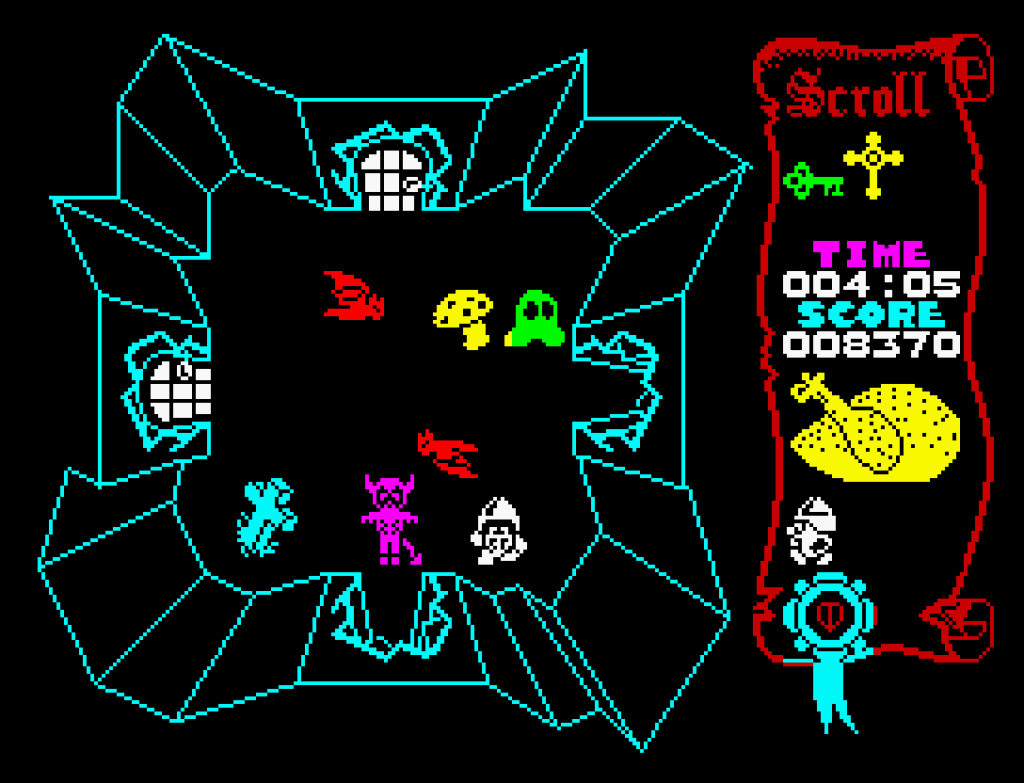 Atic Atac, esempio di gioco per Spectrum