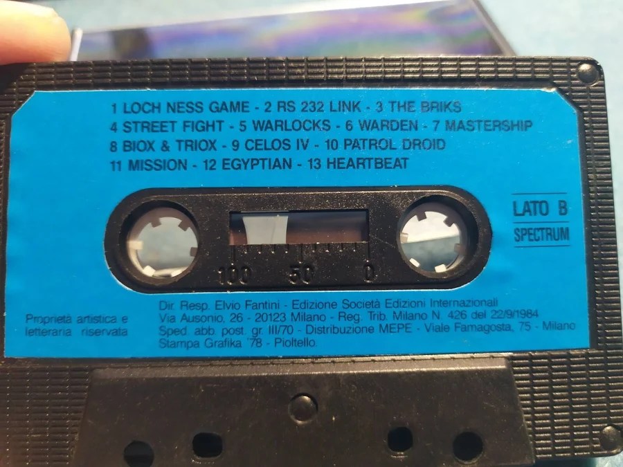 Compilation "Special Games", con lato B dedicato allo Spectrum (il lato A era per il Commodore 64)