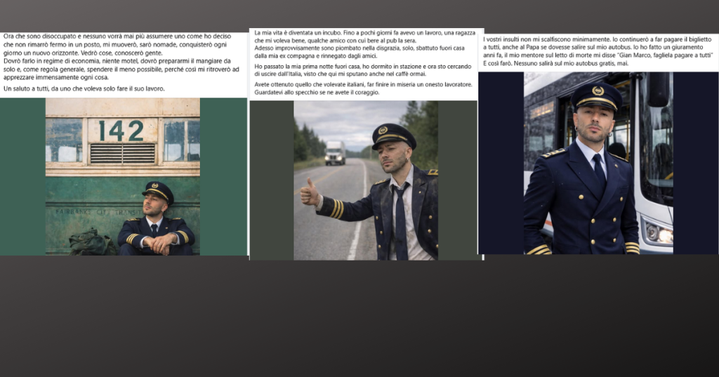 No, questo non è l'autista denunciato per aver lasciato un bambino fuori dall'autobus a Belluno