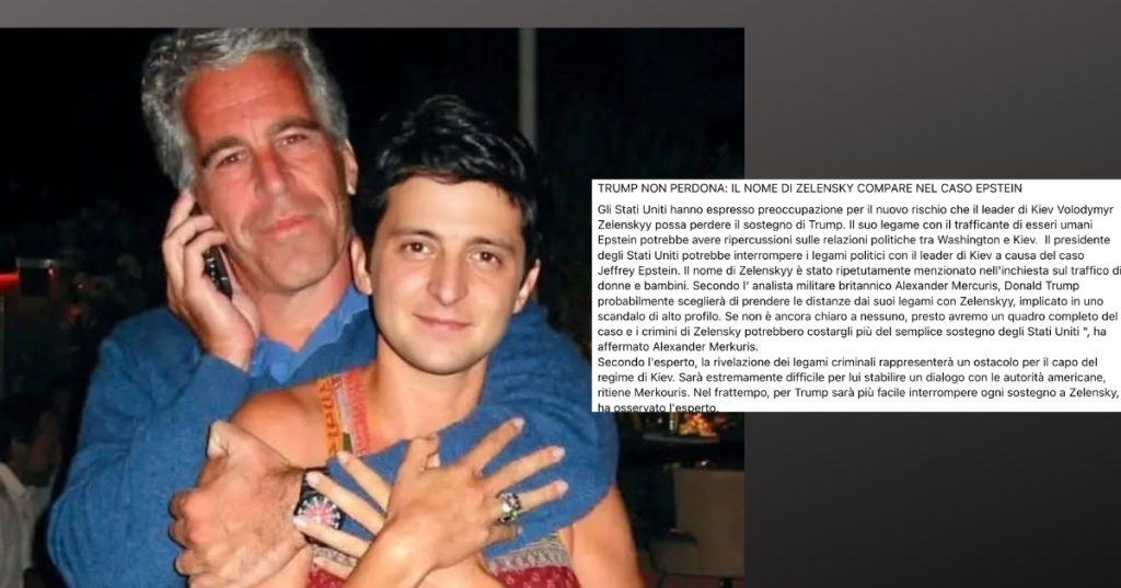 La foto di Zelenky abbracciato da Epstein è un (goffo) caso di Photoshop