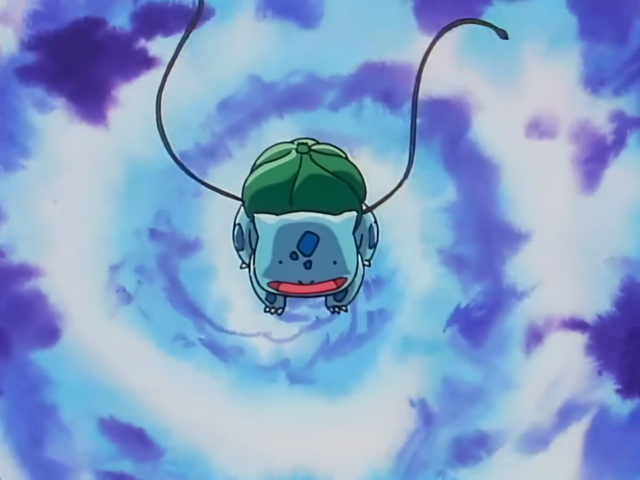 Il Ditto di Duplica cerca di trasformarsi in Bulbasaur, e fallisce