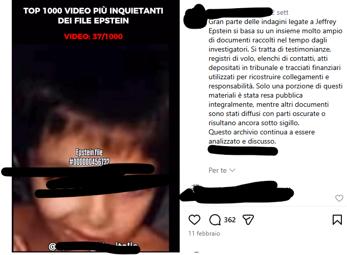 La finta top ten dei "video inquietanti dei file Epstein"