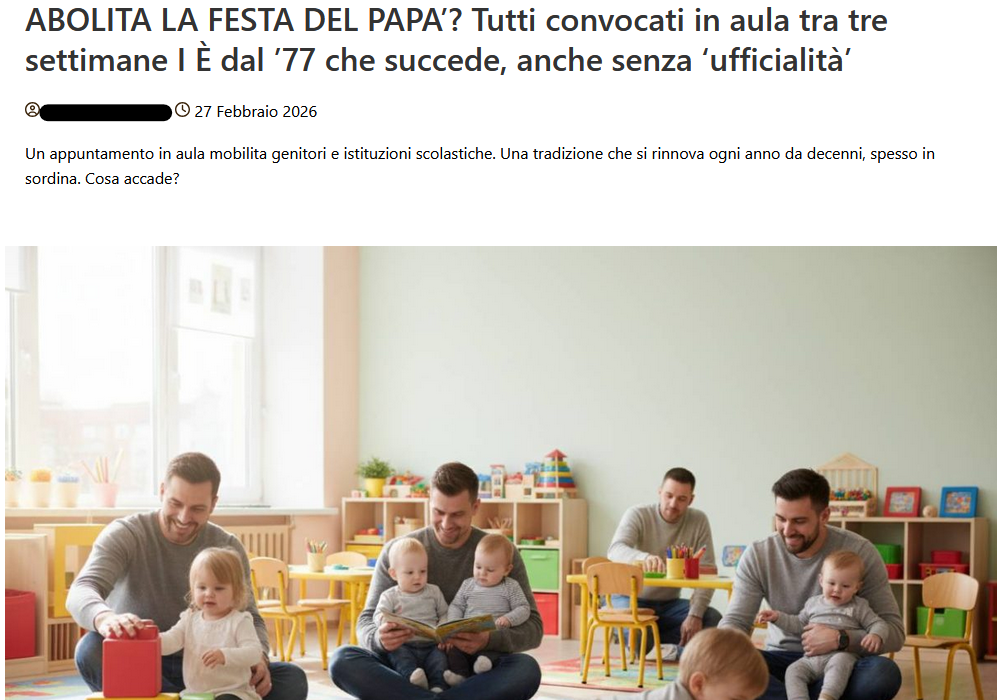 No, nessuno ha abolito la festa del papà