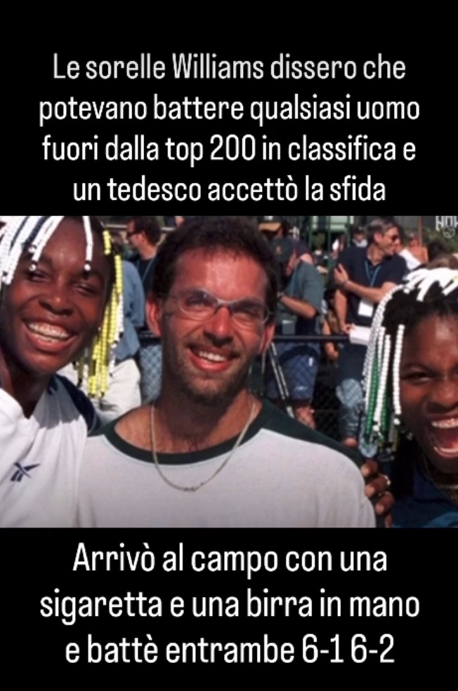 La "battaglia dei sessi" non era solo "uno sbronzo crucco con la birra in mano che batté le Williams"